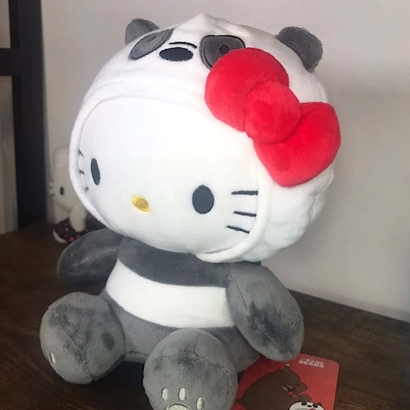 NWT 20cm, Rare! Hello Kitty x Bare Bears Plush - Picture 3 of 7